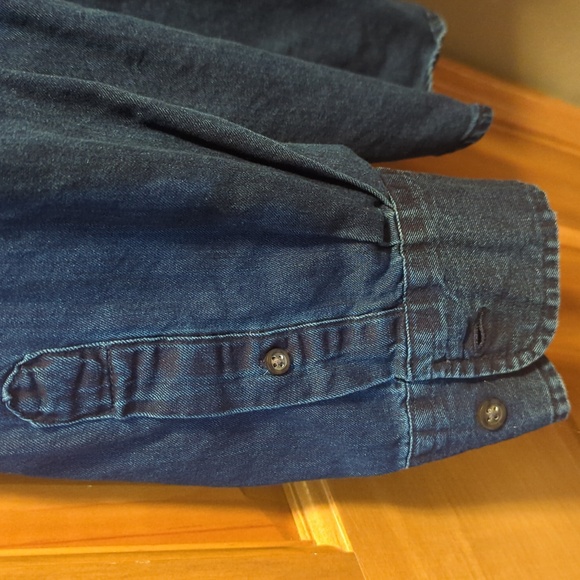 Men's XLT 100% Cotton Dark Denim Look Shirt - Picture 3 of 5